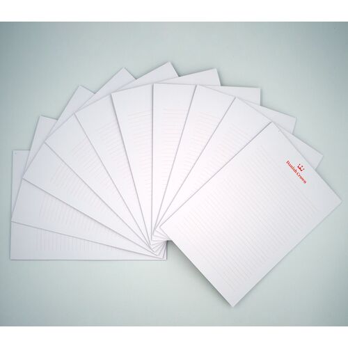 A5 writing pad with 25 sheets with Danish Crown logo